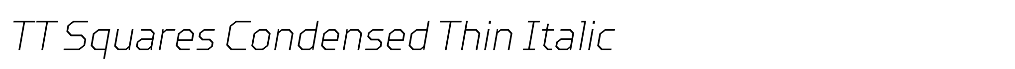TT Squares Condensed Thin Italic image